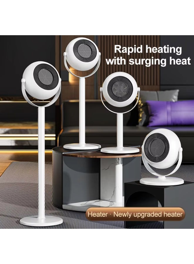 MOCOM 800W Portable Electric Space Heater for Indoor Use – PTC Ceramic Fast Heating Fan Heater with Adjustable Thermostat, Overheat Protection, Desktop & Freestanding Room Heater for Home, Office & Bedroom - Image 4